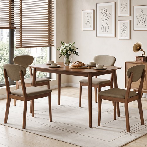 4pcs wooden dining chairs - dining,